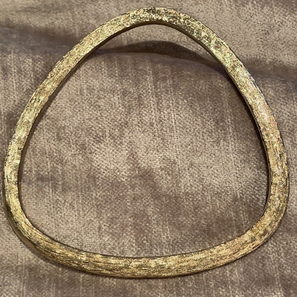 Minimalist Brushed Gold Triangle Bracelet